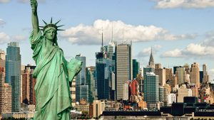 One Fell Swoop - Statue of Liberty and Manhattan skyline