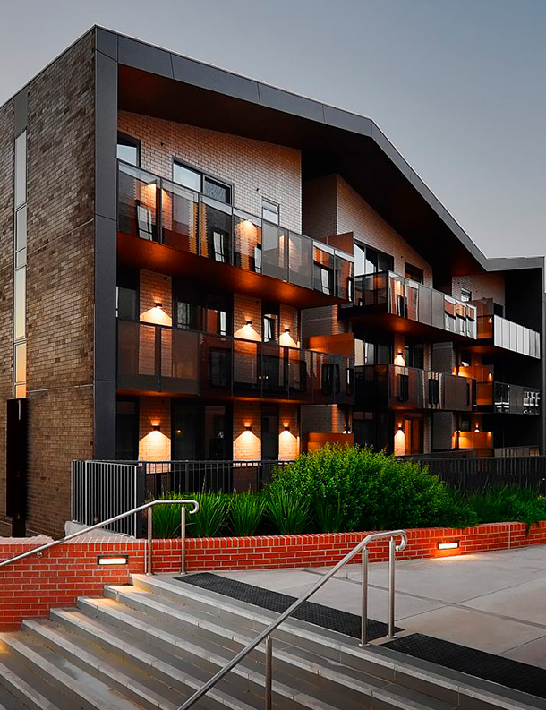 One Fell Swoop – image of The Orchard apartments facade