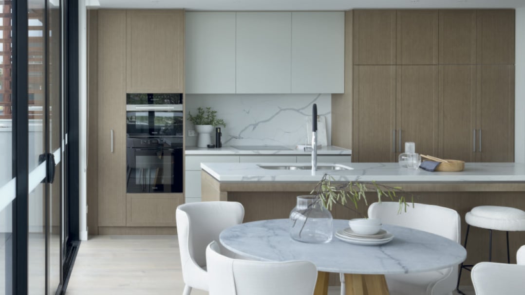 Europa on Alma - apartment living room and kitchen