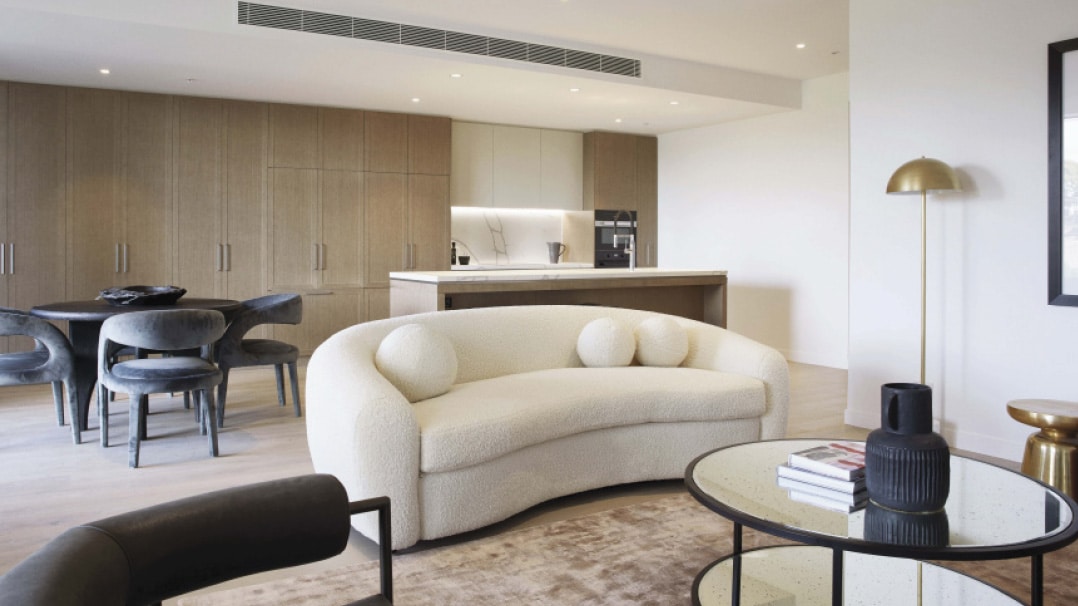 Europa on Alma - apartment living room and kitchen
