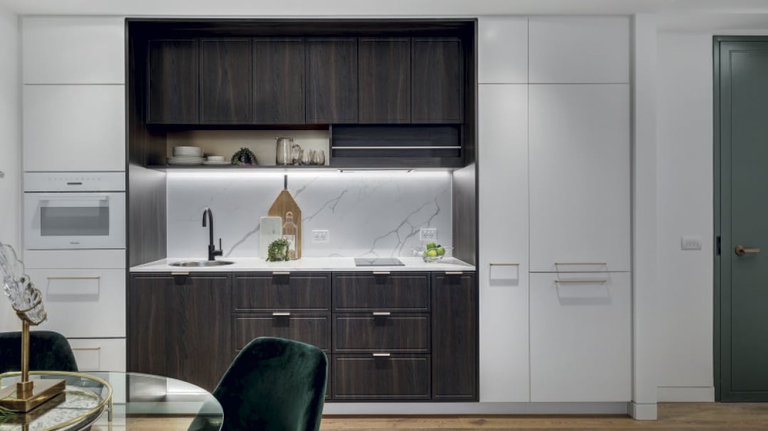 Morgan Glen Iris - apartment kitchenette and living room
