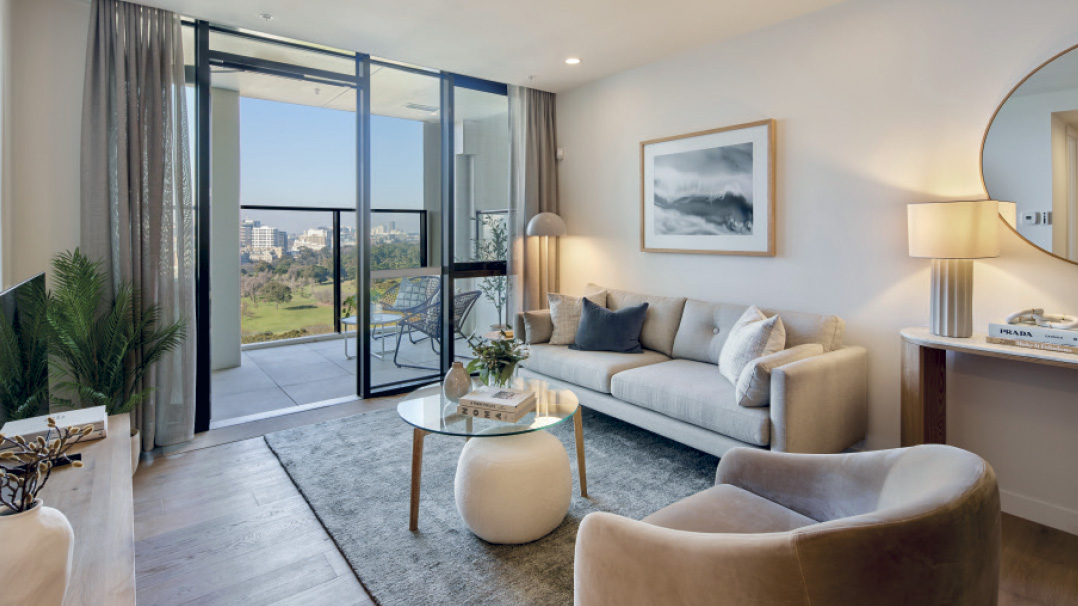 One Fell Swoop - Case Study - The Alba apartment living room