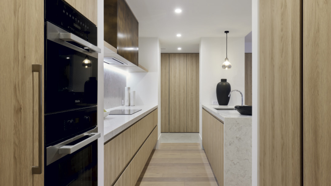 One Fell Swoop - Case Study - Pavilions Blackburn Lake apartment kitchen