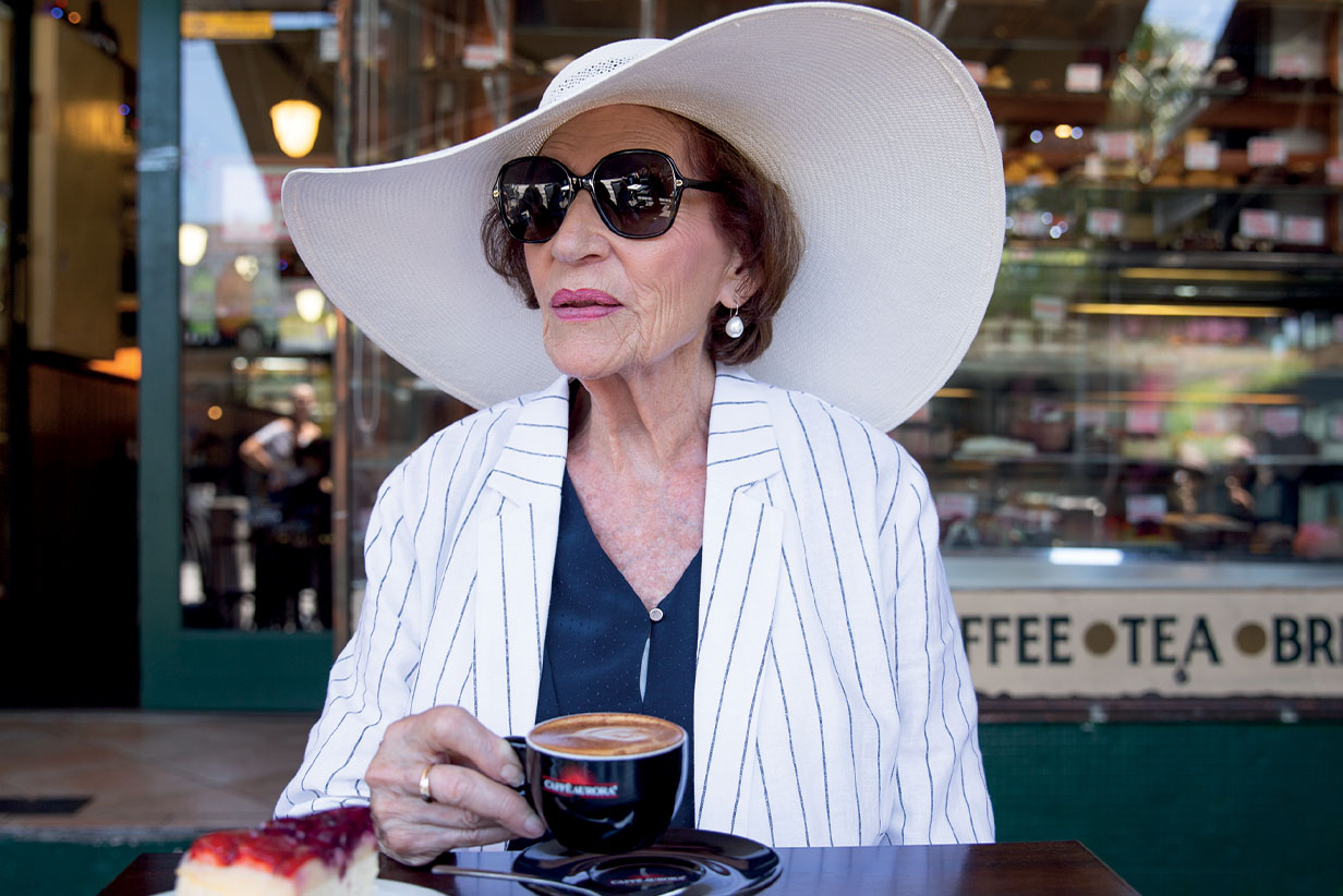 One Fell Swoop - senior woman coffee