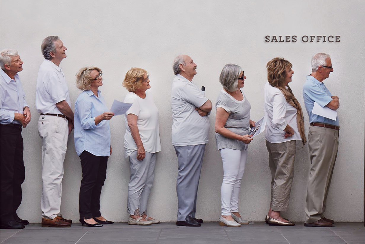 One Fell Swoop - senior people waiting in line