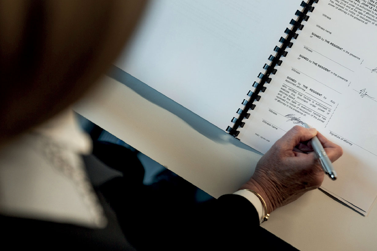 One Fell Swoop - Signing a residents contract