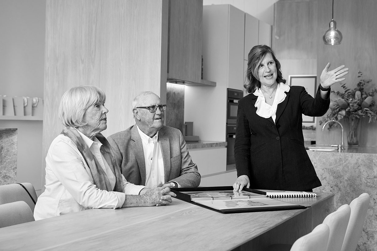One Fell Swoop - sales manager talking to customers