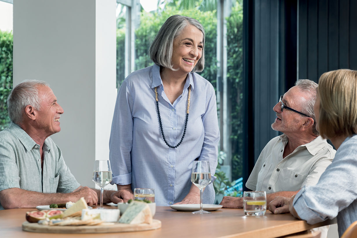 One Fell Swoop - senior people dining