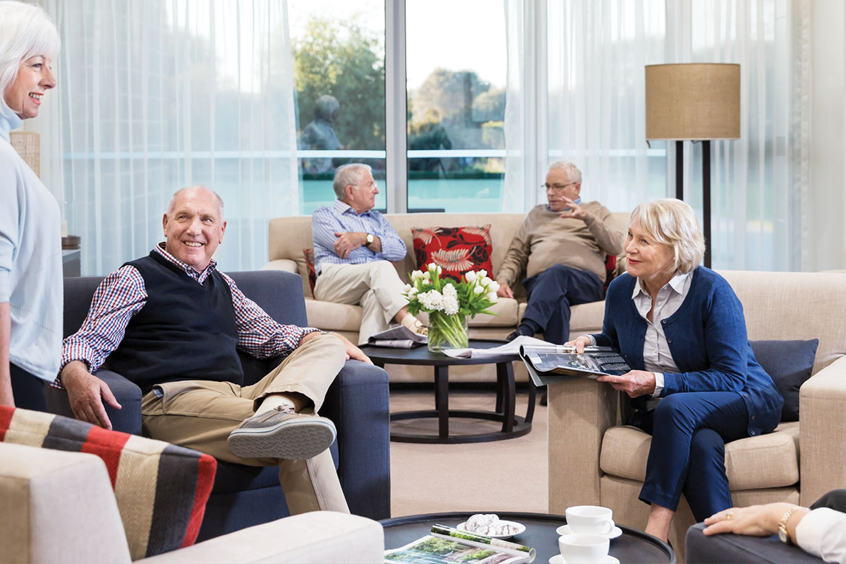 One Fell Swoop - senior people socialising