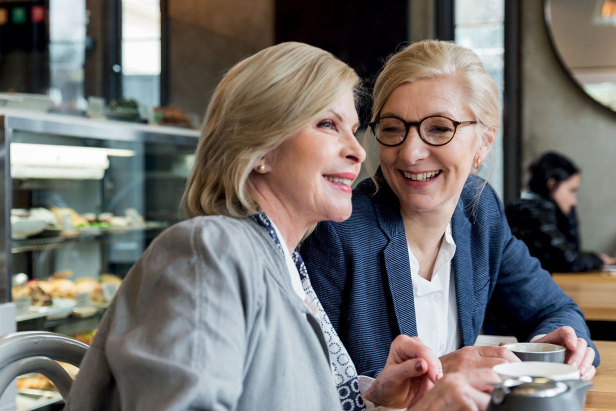 One Fell Swoop - senior woman at cafe