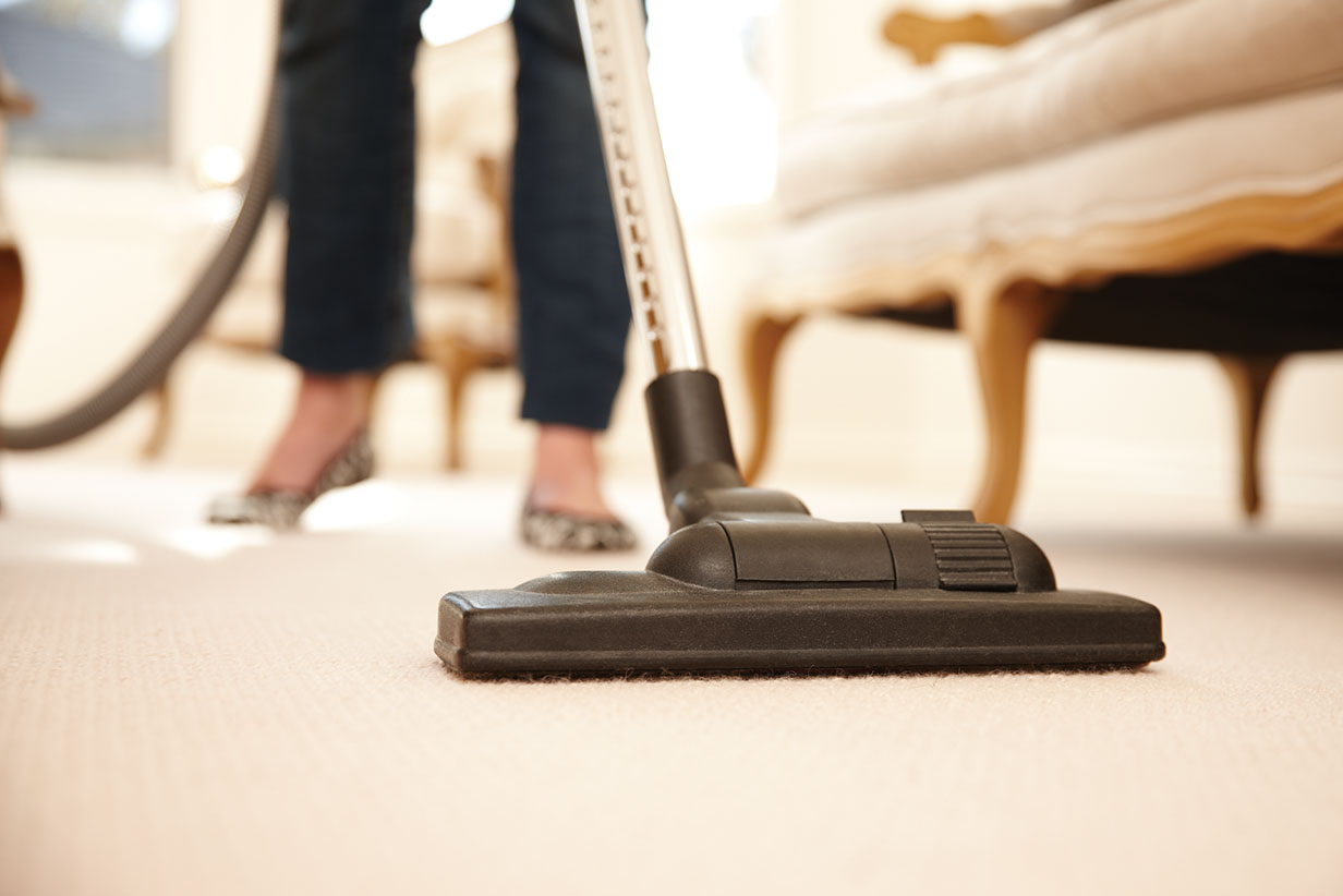 One Fell Swoop - woman vacuuming
