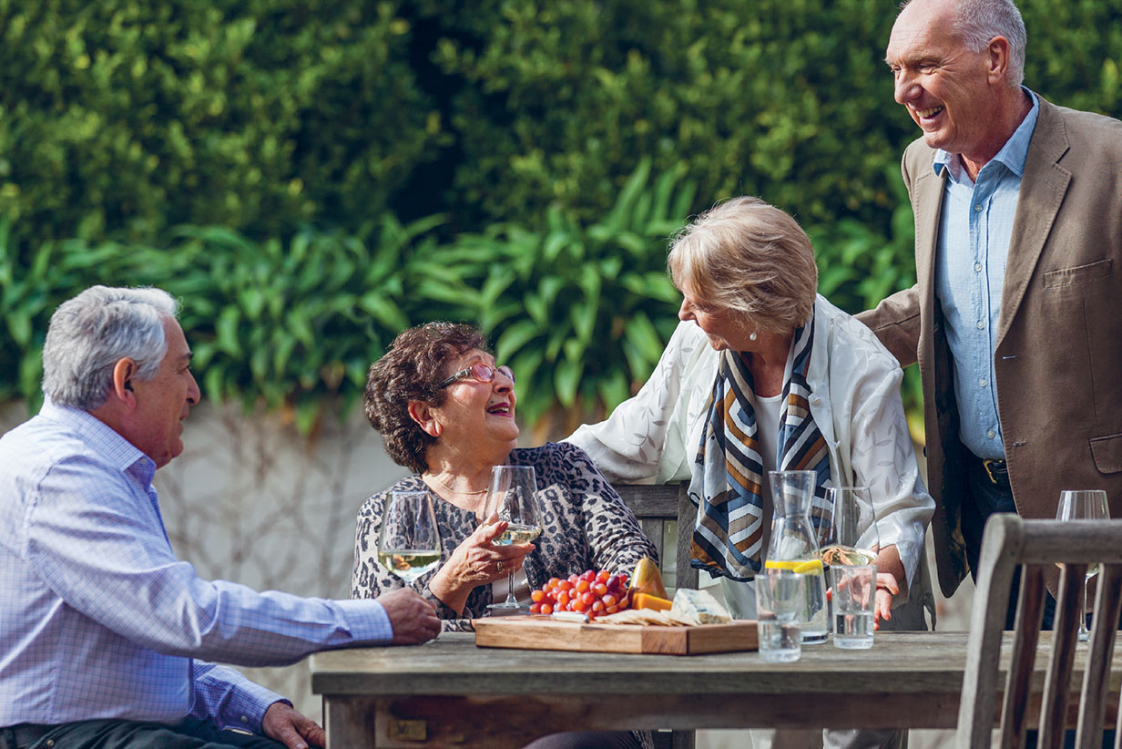 One Fell Swoop - senior people dining outside