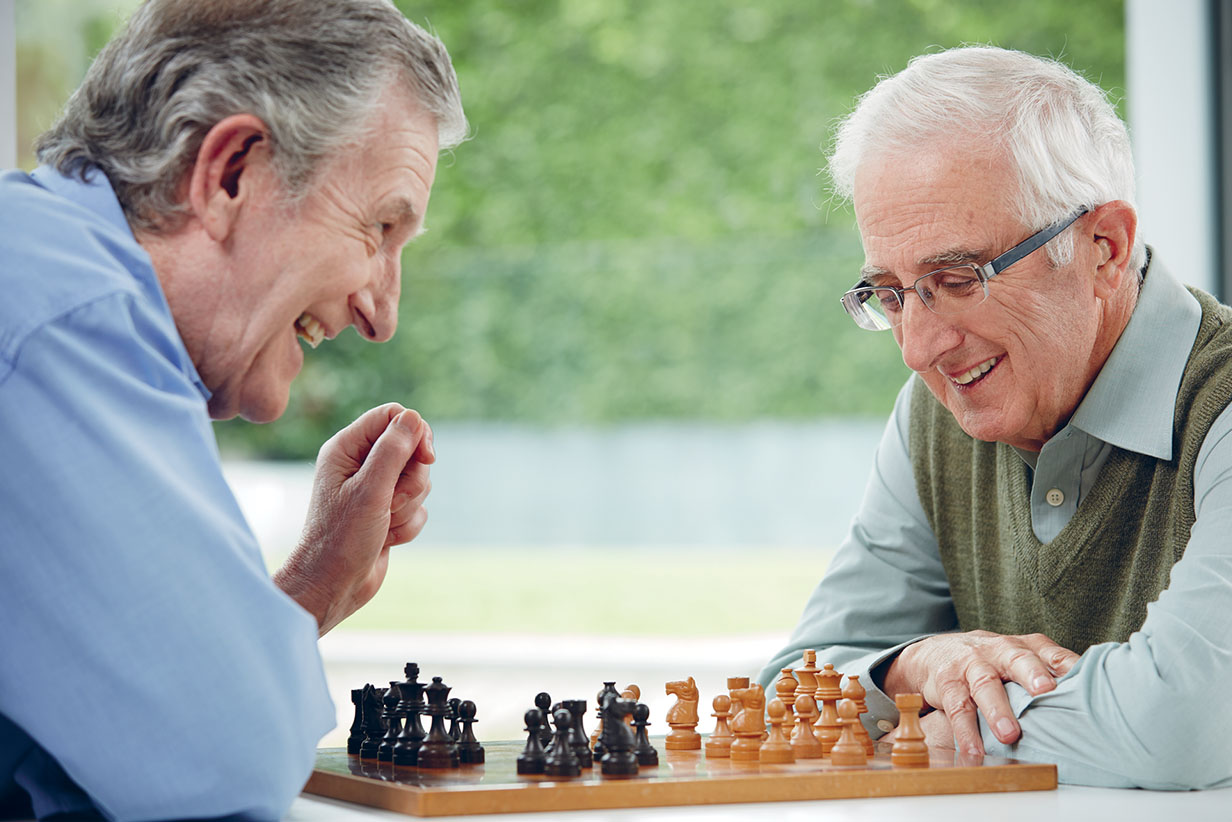 One Fell Swoop - senior men playing chess