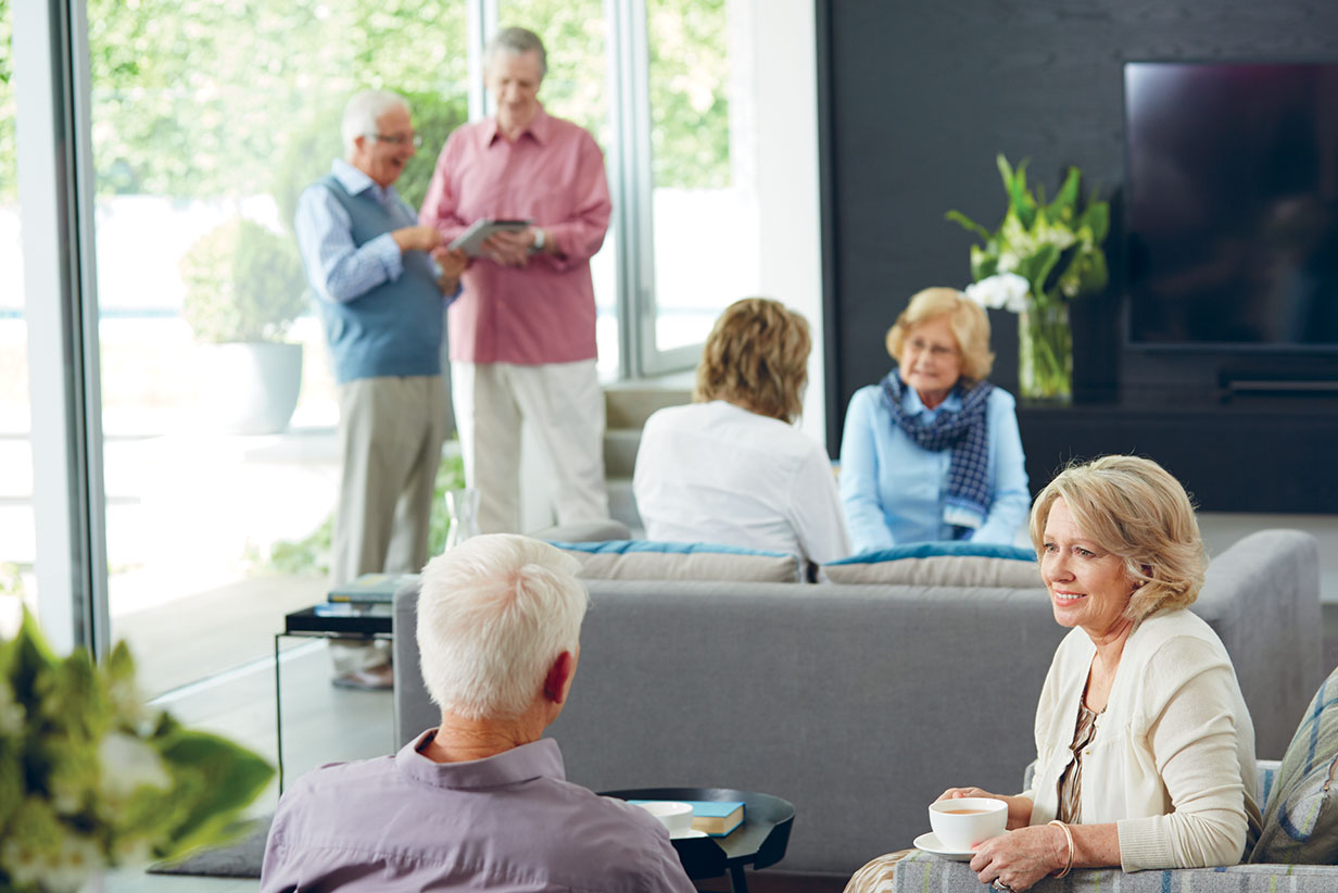 One Fell Swoop - senior people socialising