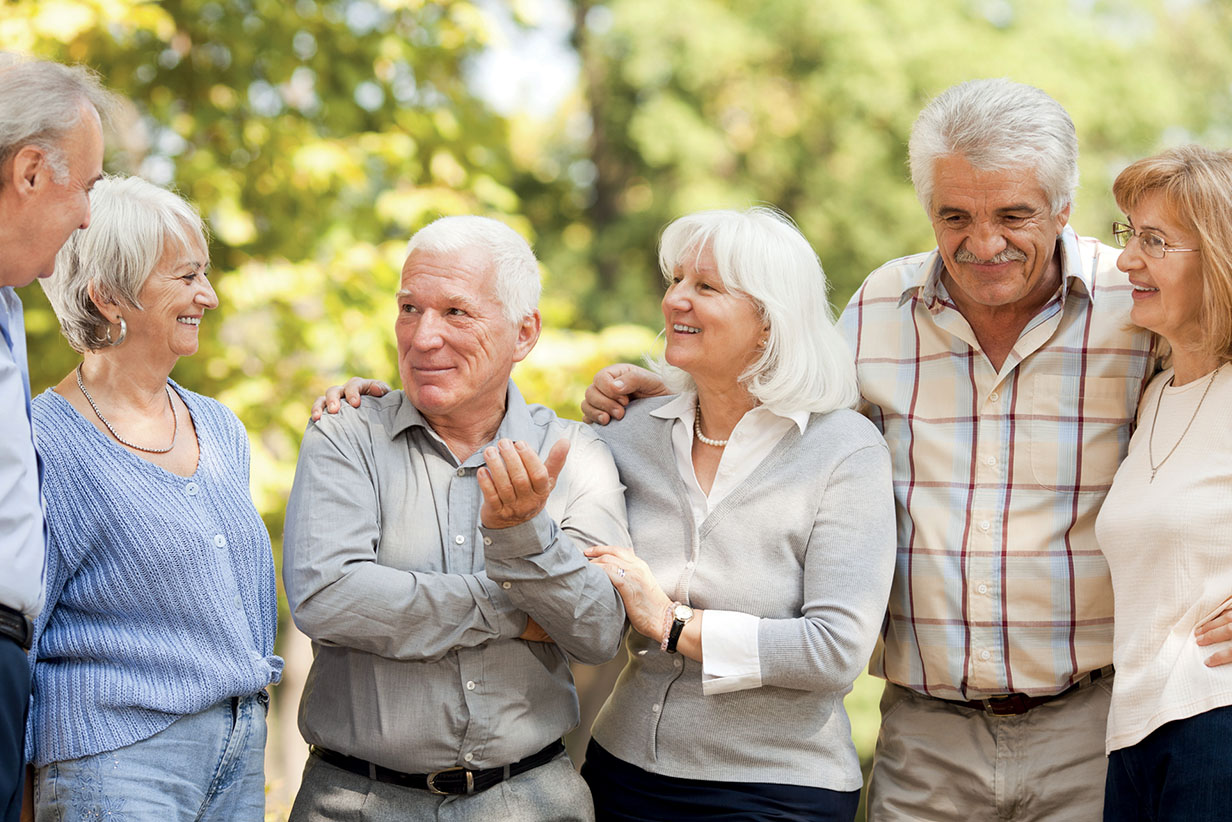 One Fell Swoop - senior people socialising
