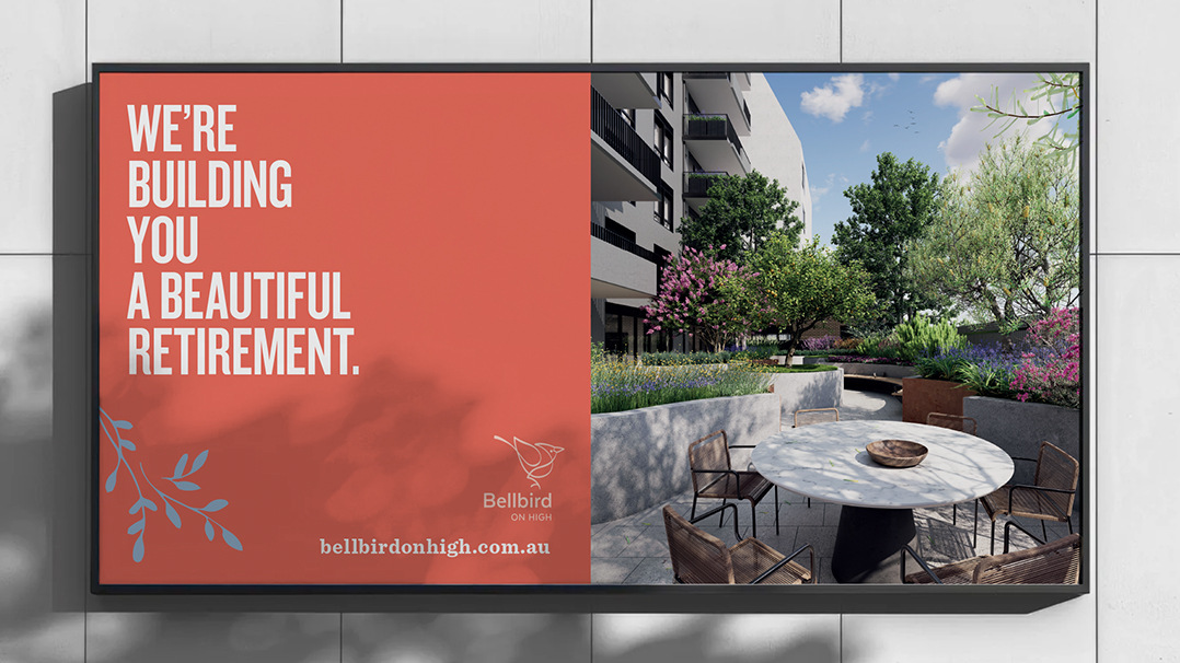 One Fell Swoop - Case Study - Bellbird On High out of home billboard