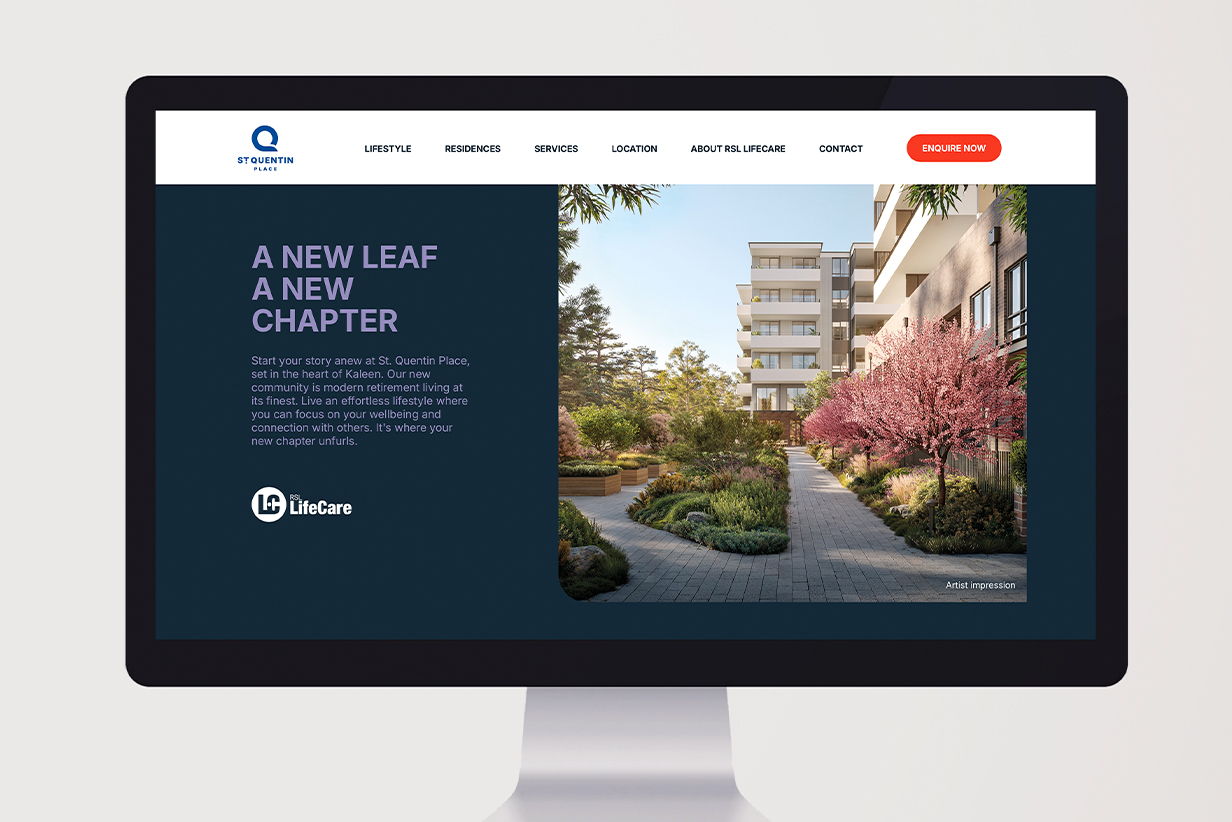One Fell Swoop - St Quentin Place retirement community website home page