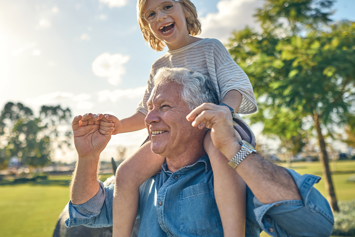 One Fell Swoop - man and grandson