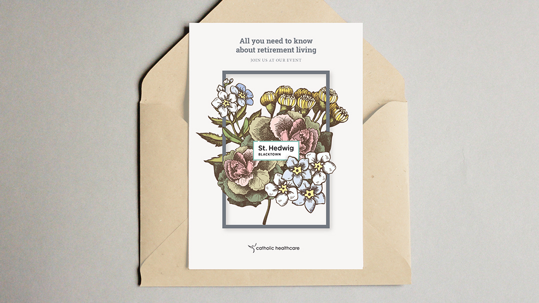 One Fell Swoop - Case Study - St. Hedwig event invitation